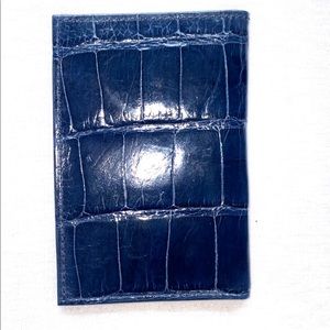 Bergdorf Goodman True Blue Alligator Skin Wallet
